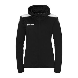Kempa Hooded Jacket Emotion 27 Full-Zip (comfortable wearing experience) black/white ladies