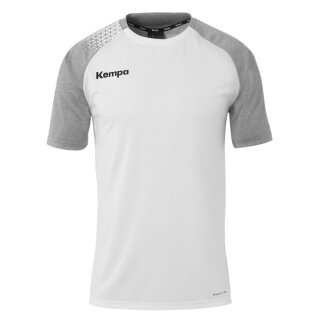 Kempa Sport T-shirt Ambition 28 (100% Polyester) white/grey men's