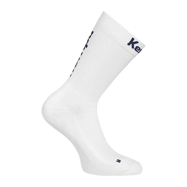 Kempa Sports Sock Team Classic Crew 2026 white/navy blue - 1 pair
