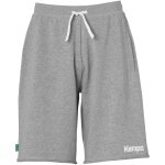 Kempa Leisure Shorts (Sweatshorts) Core 26 - elastic waistband with drawstring - short grey Men