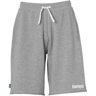 Kempa Leisure Shorts (Sweatshorts) Core 26 - elastic waistband with drawstring - short grey children