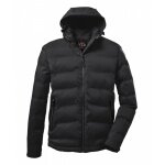 Killtec Quilted Jacket Kow 151 with Hood - water and wind resistant - black Men