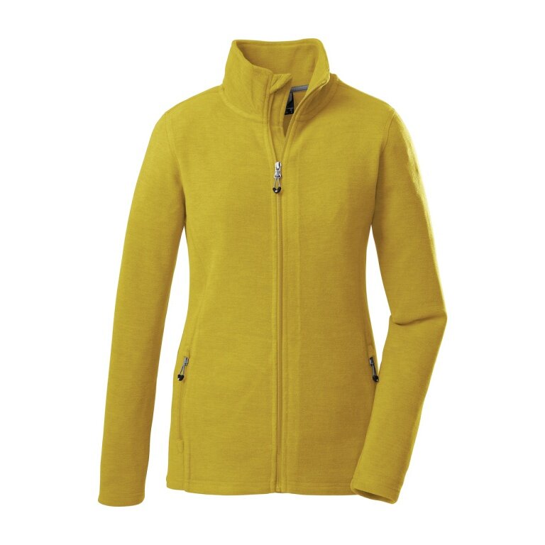 Killtec Fleece Jacket FLC (Stand-up collar, warm, soft) yellow Women