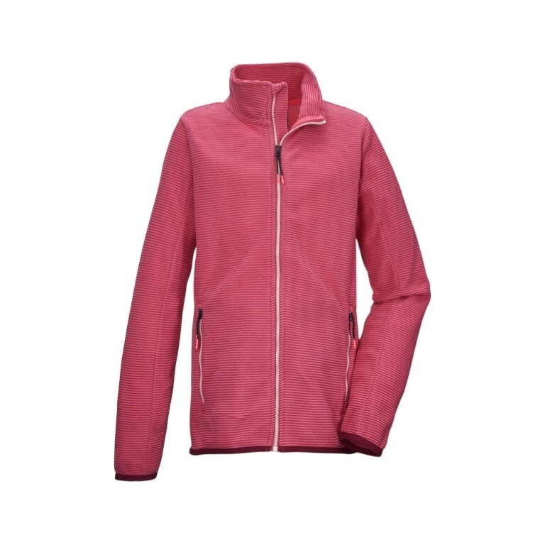 Killtec Fleece Jacket KOS 161 (with Stand-up Collar) Dark Pink Girls