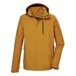 Killtec transitional jacket/function jacket KOS 52 with hood (waterproof, windproof) gold/yellow men's