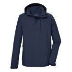 Killtec transitional jacket/function jacket KOS 52 with hood (waterproof, windproof) dark blue men's