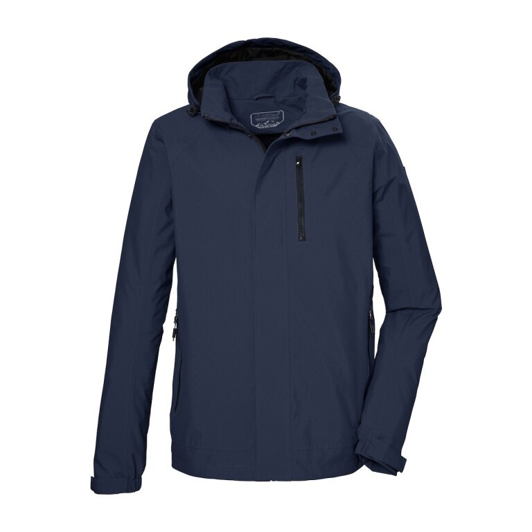 Killtec transitional jacket/function jacket KOS 52 with hood (waterproof, windproof) dark blue men's