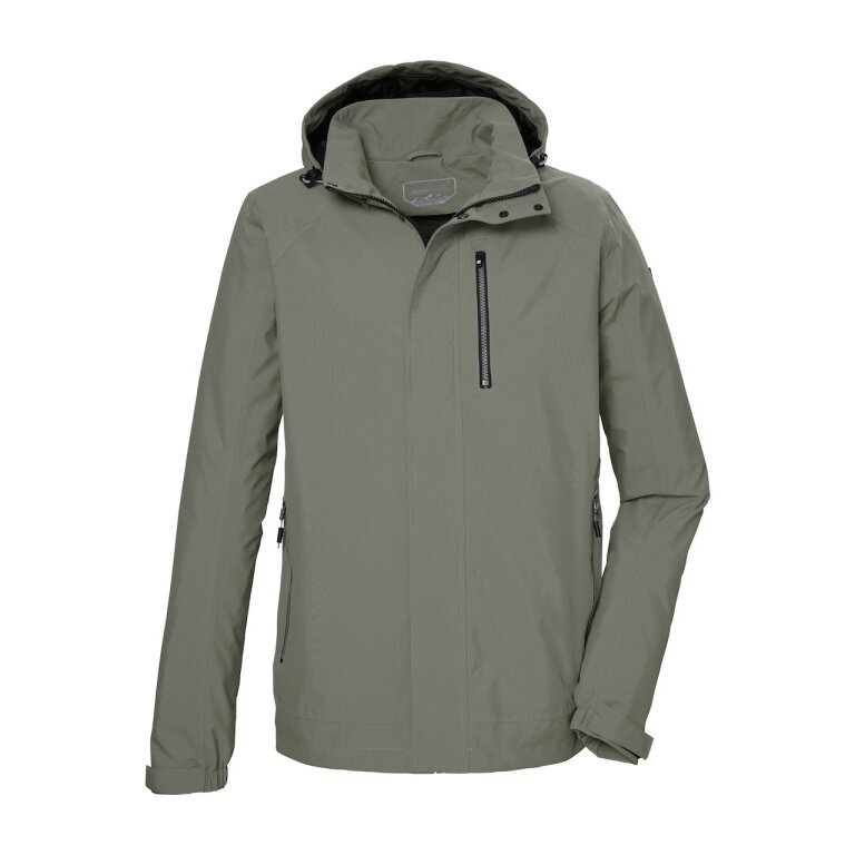 Killtec transitional jacket/function jacket KOS 52 with hood (waterproof, windproof) olive men's