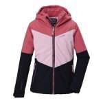 Killtec Functional Jacket KOW 156 (with hood, windproof, waterproof) pink/dark blue girls