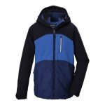 Killtec Functional Jacket KOW 172 (with hood, windproof, waterproof) black/dark blue boys