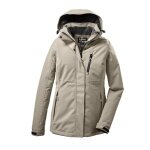 Killtec Winter Jacket KOW 140 with Hood (waterproof and windproof) light taupe ladies
