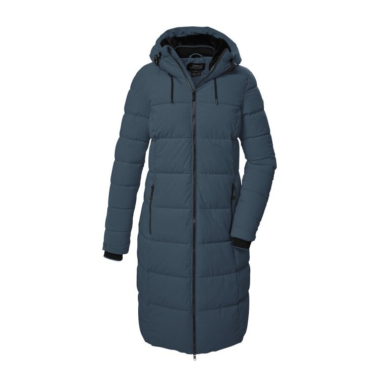 Killtec Winter Coat KOW 56 QLTD with Hood (breathable, windproof, water-repellent) petrol Ladies