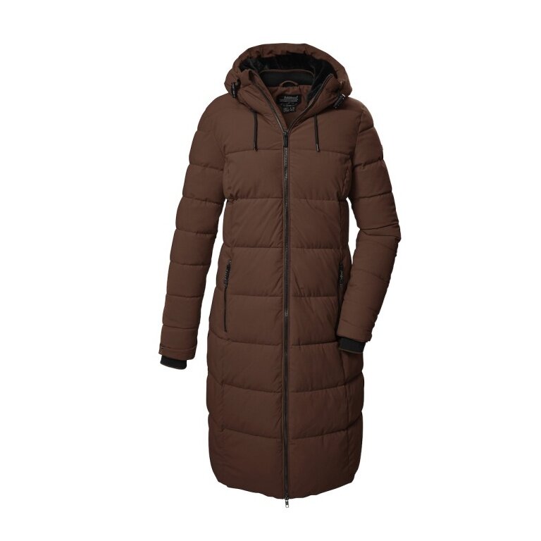 Killtec Winter Coat KOW 56 QLTD with Hood (breathable, windproof, water-repellent) cappuccino brown ladies