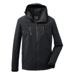 Killtec softshell jacket with detachable hood (fleece lining, water-repellent) 00200 black men's