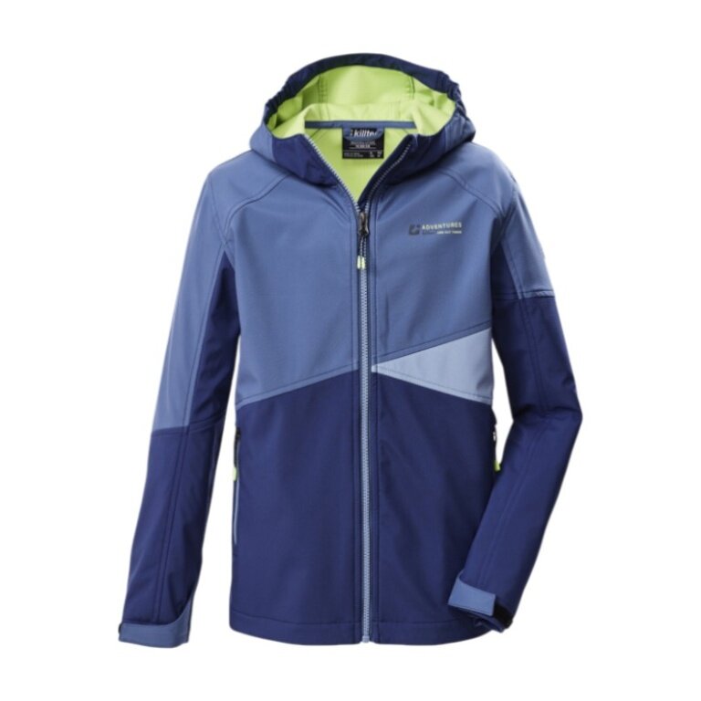 Killtec Softshell Jacket KOS 142 (with hood, windproof) dove blue boys