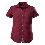 Killtec hiking blouse short sleeve KOS 77 (4-way stretch, quick-drying) dark red women