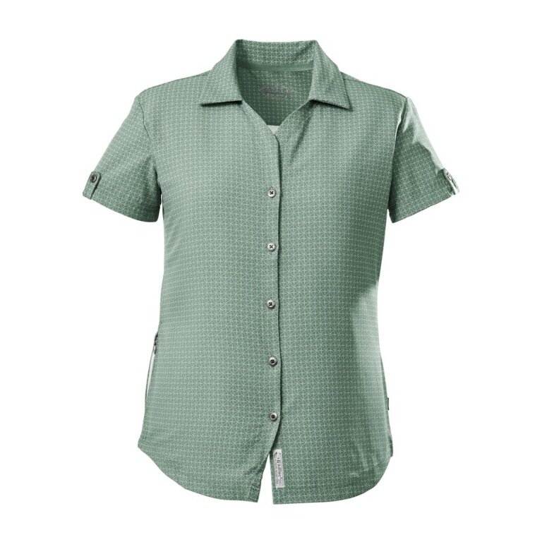 Killtec hiking blouse short sleeve KOS 77 (4-way stretch, quick-drying) pistachio green women