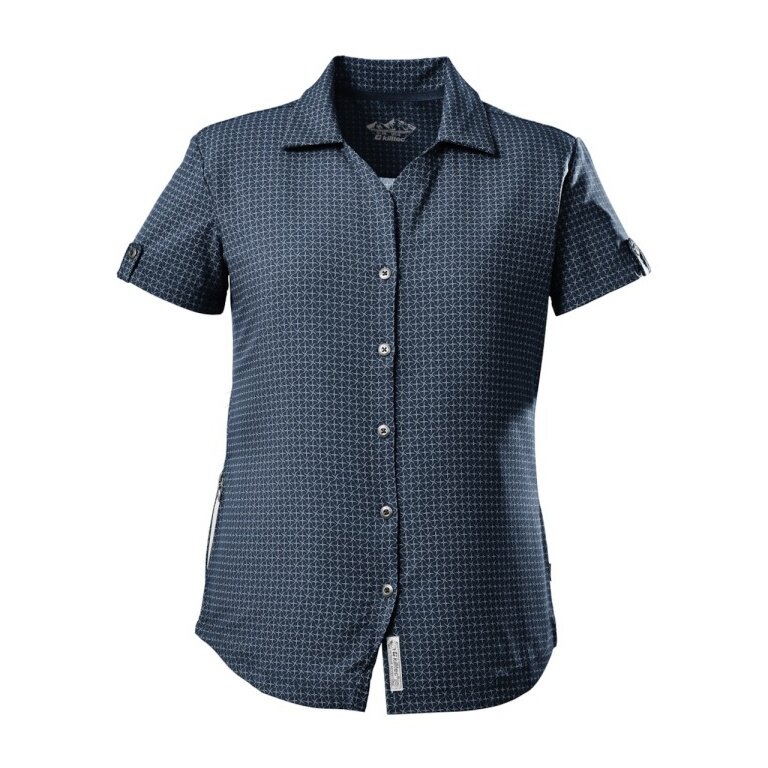 Killtec Hiking Blouse Short Sleeve KOS 77 (4-way stretch, quick-drying) dark blue Women