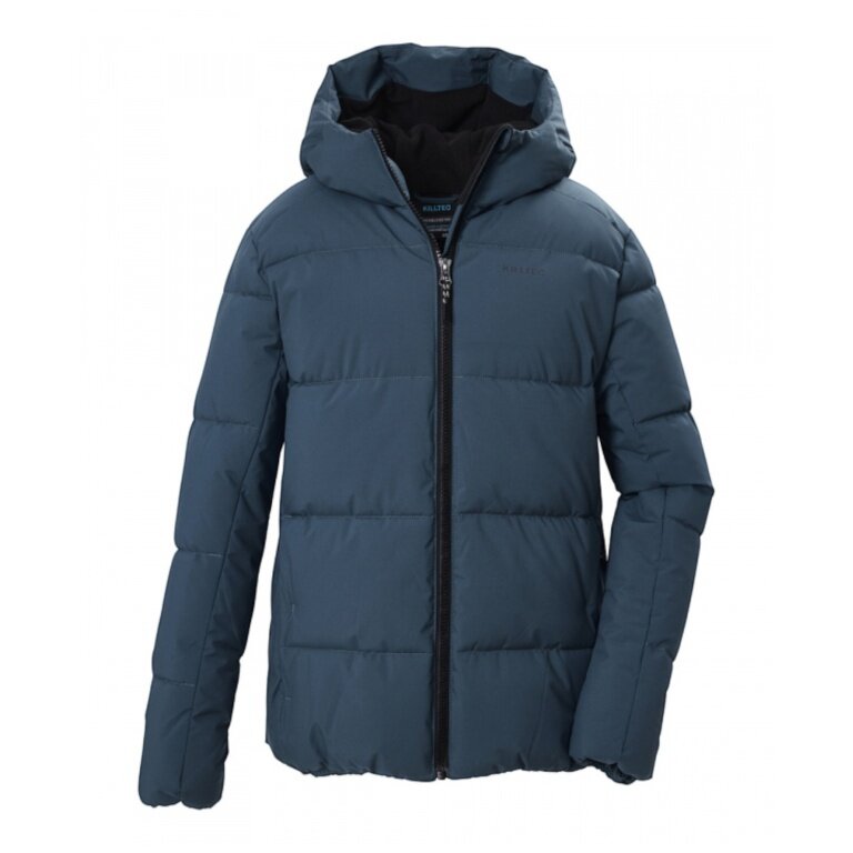 Killtec Winter Quilted Jacket KOW 146 with Hood (Windproof) Petrol Blue Boys