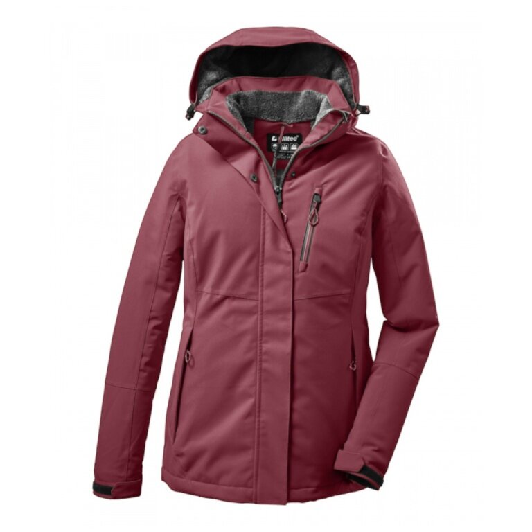 Killtec Winter Jacket KOW 140 with Hood (waterproof and windproof) berrypink Ladies