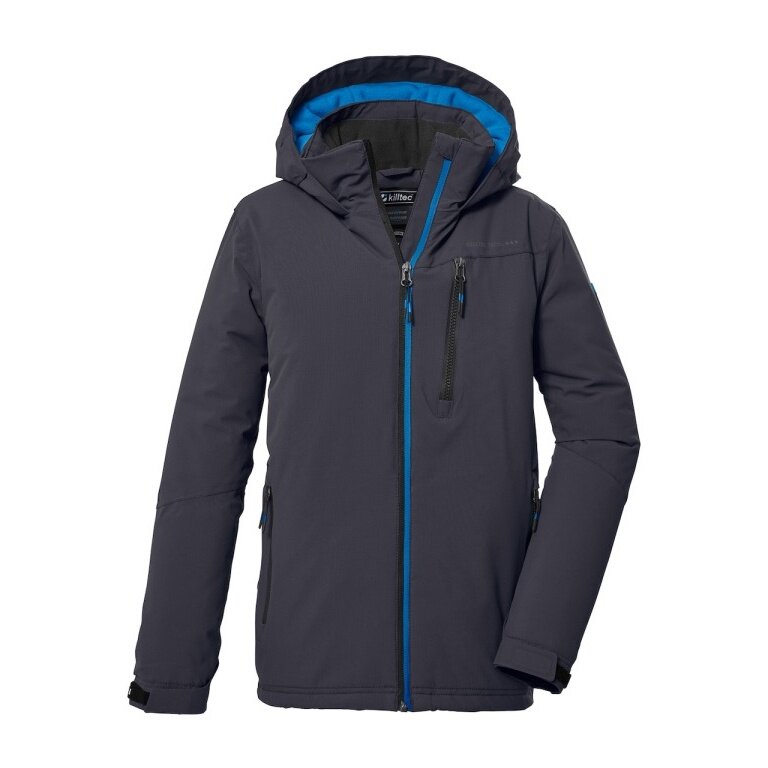 Killtec Winter Jacket KOW 159 with Hood (Functional Jacket, Wind and Waterproof) Dark Blue Boys