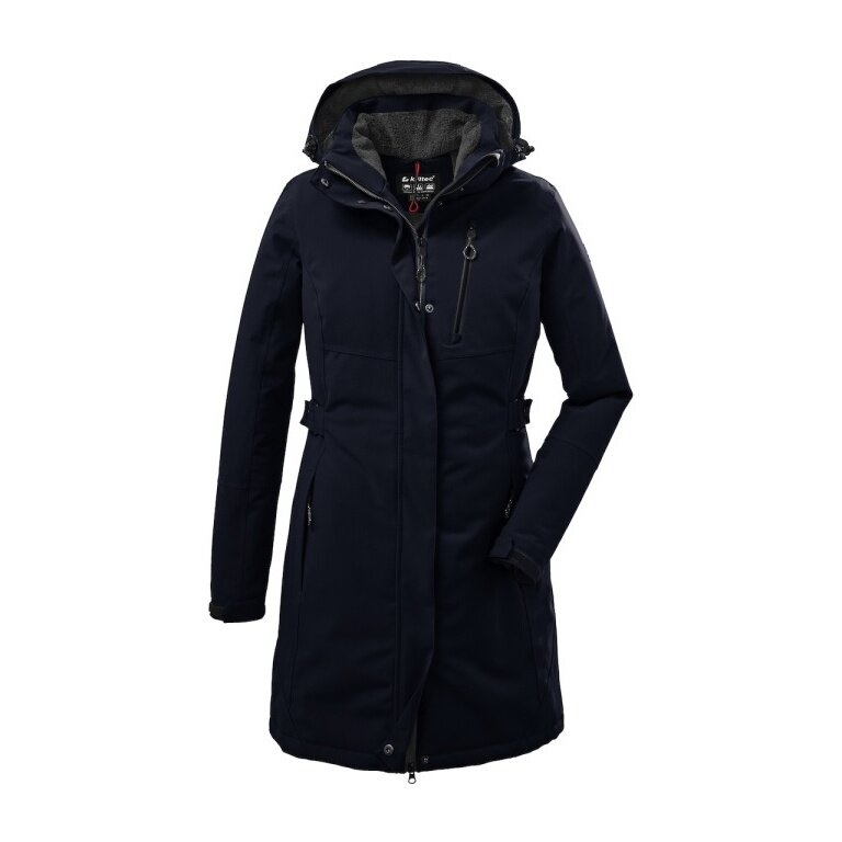 Killtec Winter coat with detachable hood (waterproof and windproof, parka) dark navy blue women