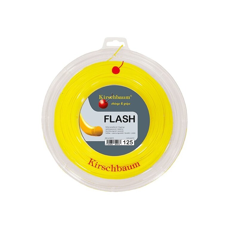 Kirschbaum Tennis String Flash (Durability+Power) yellow 200m roll