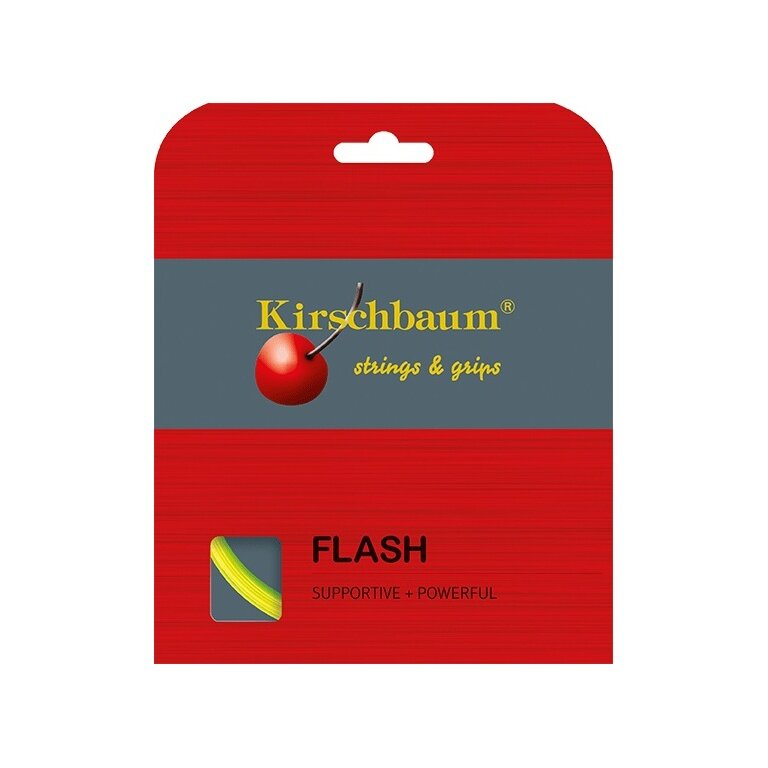 Kirschbaum Tennis String Flash (Durability+Power) yellow 12m Set