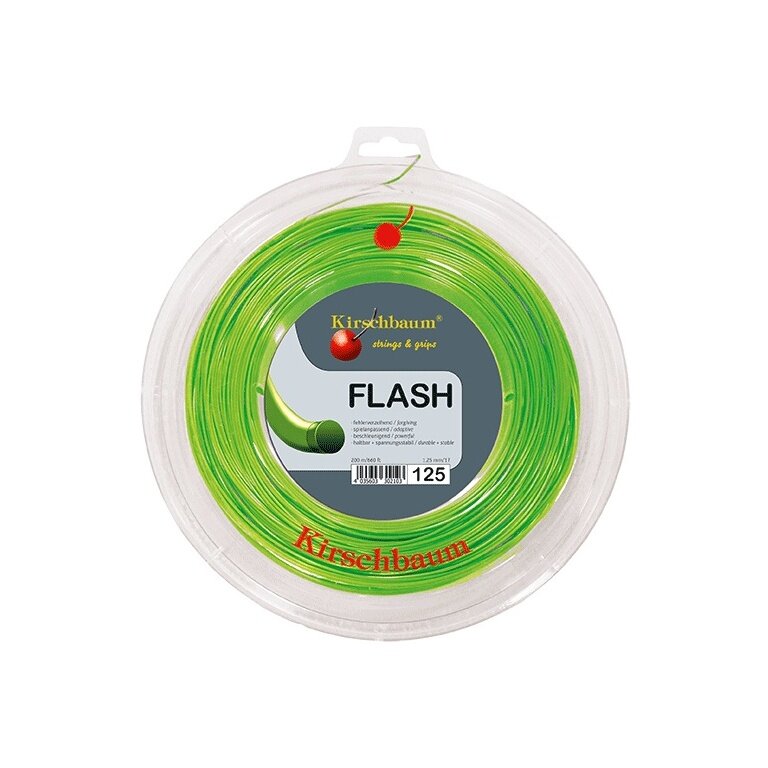 Kirschbaum Tennis String Flash (Durability+Power) lime green 200m Roll