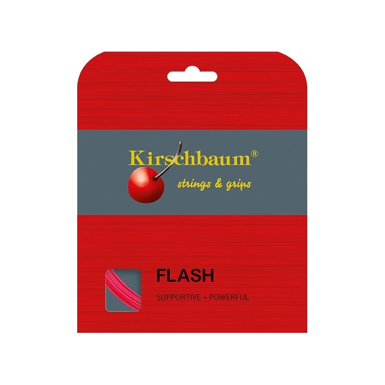 Kirschbaum Tennis String Flash (Durability+Power) pink 12m Set