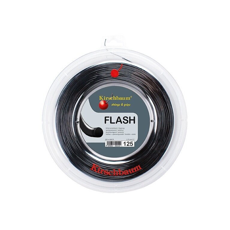 Kirschbaum Tennis String Flash (Durability+Power) black 200m roll