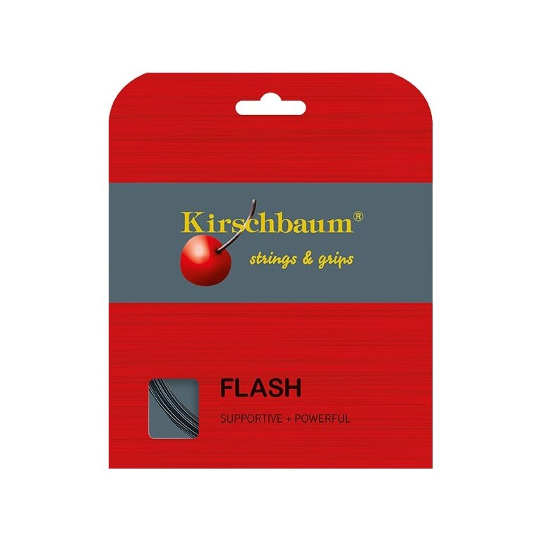 Kirschbaum Tennis String Flash (Durability+Power) black 12m Set