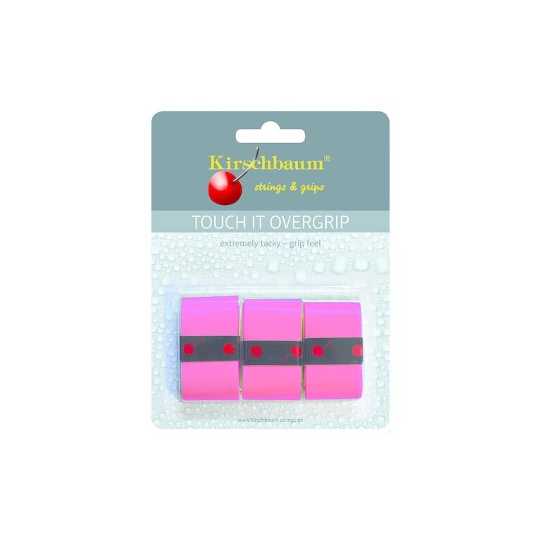 Kirschbaum Overgrip Touch it 0.5mm (extreme grip) pink pack of 3