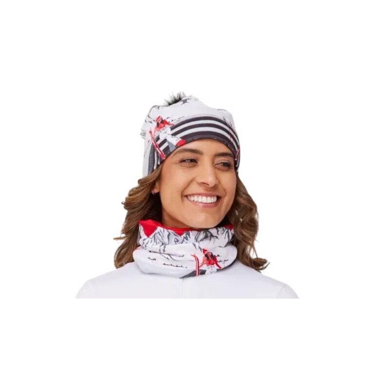 Krimson Klover Hat (Pom Pom) Apres Anyone Beanie - white/black/red Ladies - 1 piece