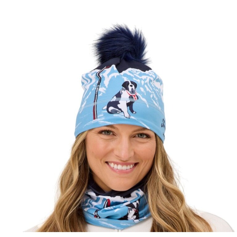Krimson Klover Hat (Pom Pom) Bernie Beanie - navy blue/light blue/white Ladies - 1 piece