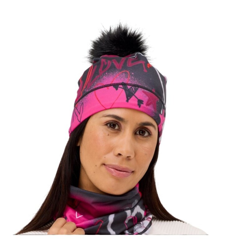 Krimson Klover Beanie (Pom Pom) Graffiti Girls - colourful/black Ladies - 1 piece