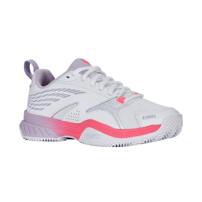 KSwiss Speedex HB Clay/Sand Court Tennis Shoes - white/orchid/pink for women