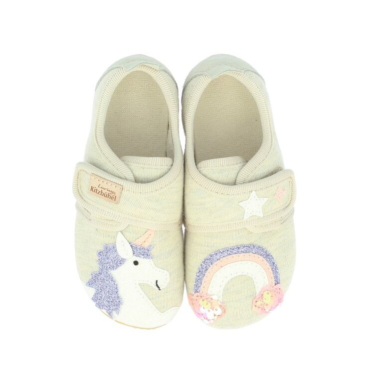 Living Kitzbühel Slippers Unicorn Magic Velcro Model Natural Toddlers (31-35)