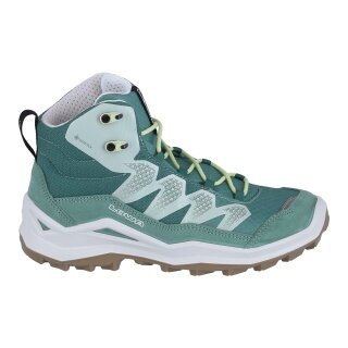 Lowa Maddox Pro Mid GTX Junior Hiking Shoes (Textile/Suede, waterproof) smoke green/mint green children
