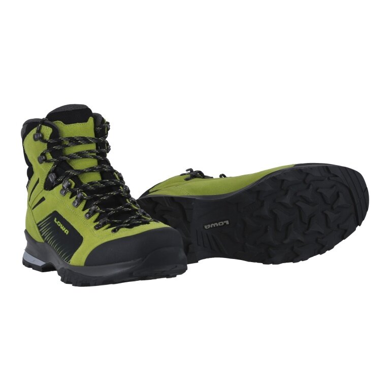 Lowa Hiking Shoes Vigo GTX (Trekking, Split Leather-Textile, Waterproof) Lime Green/Black Men