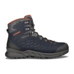 Lowa Hiking Shoes Explorer II Mid GTX (Trekking, Travel, waterproof) navy blue/orange Men