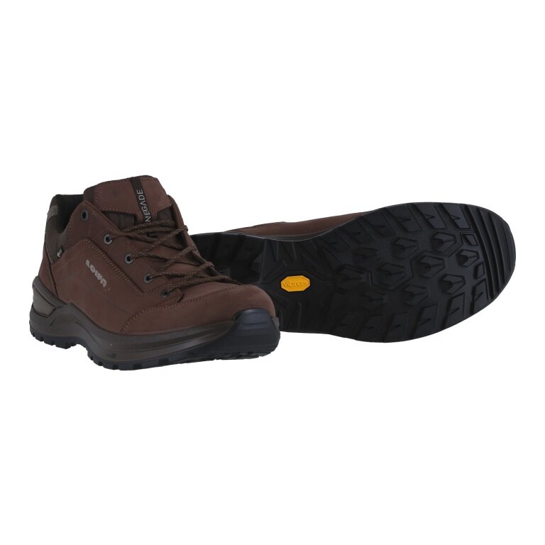 Lowa Renegade EVO Low WIDE GTX 2025 Hiking Shoes (All-Terrain, Nubuck Leather, Waterproof) espresso brown/black Men's