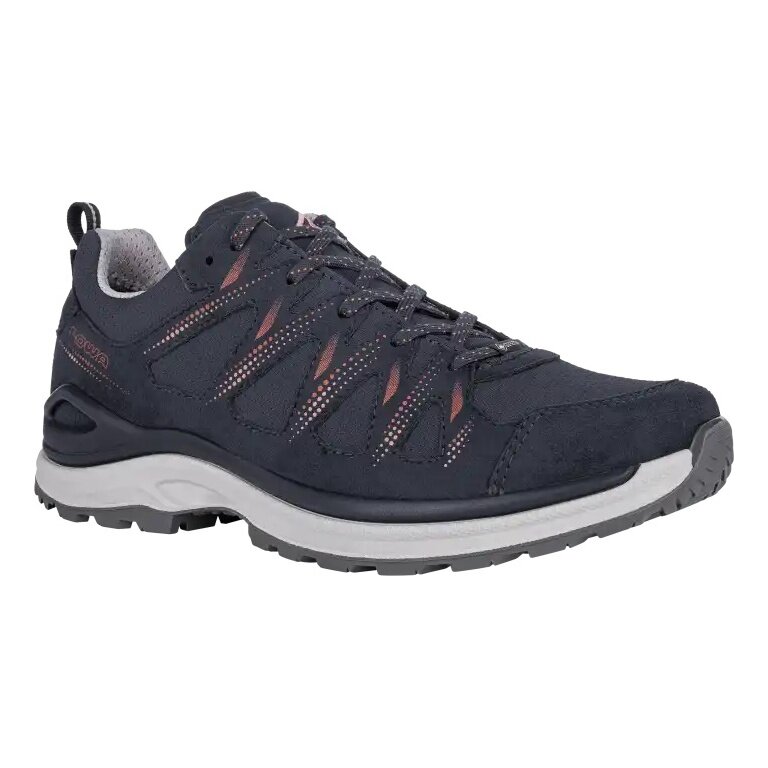 Lowa Walking Shoes Innox Evo II GTX (All-Terrain, Textile/Microfiber, Waterproof) navy/redwood Ladies
