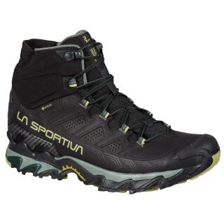 La Sportiva Ultra Raptor II Mid Leather GTX Hiking Shoes (Fast-Hiking, Nubuck Leather, Waterproof) black Men's
