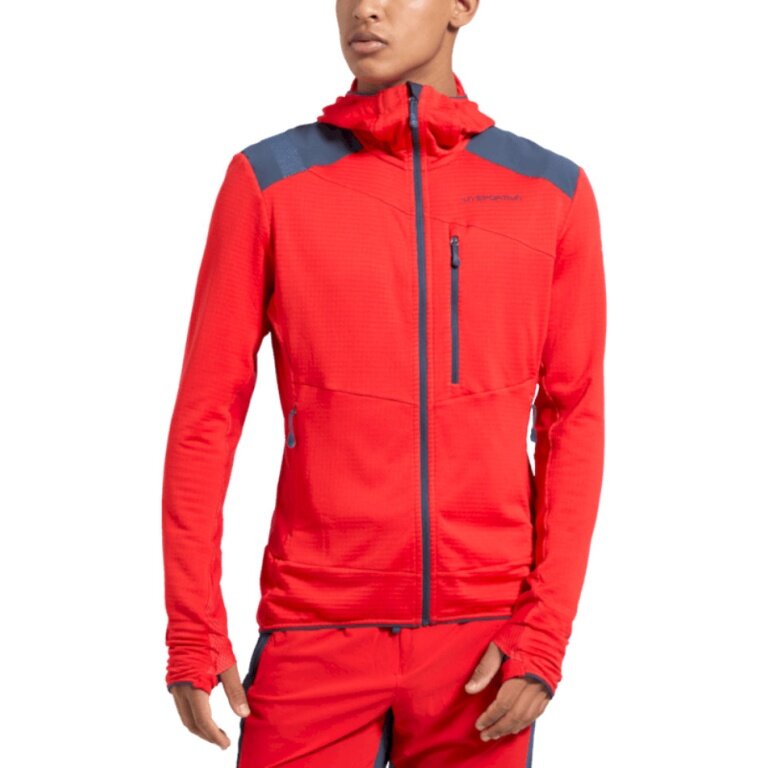 La Sportiva Fleece Jacket Aequilibrium Thermal Hoody (with hood, breathable) red men's