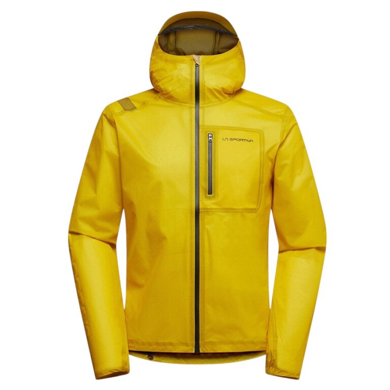 La Sportiva Trail Running Jacket Ethereal Pro (Hard Shell, Waterproof) Yellow Men's