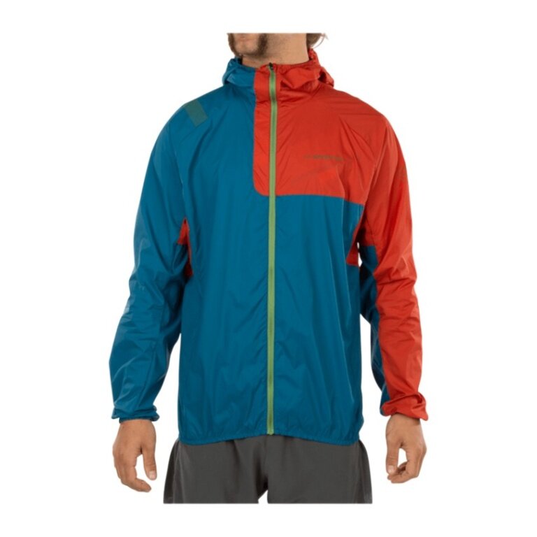 La Sportiva Trail Running Jacket Vento Windbreaker (lightweight, windproof, high breathability) space blue/red men's