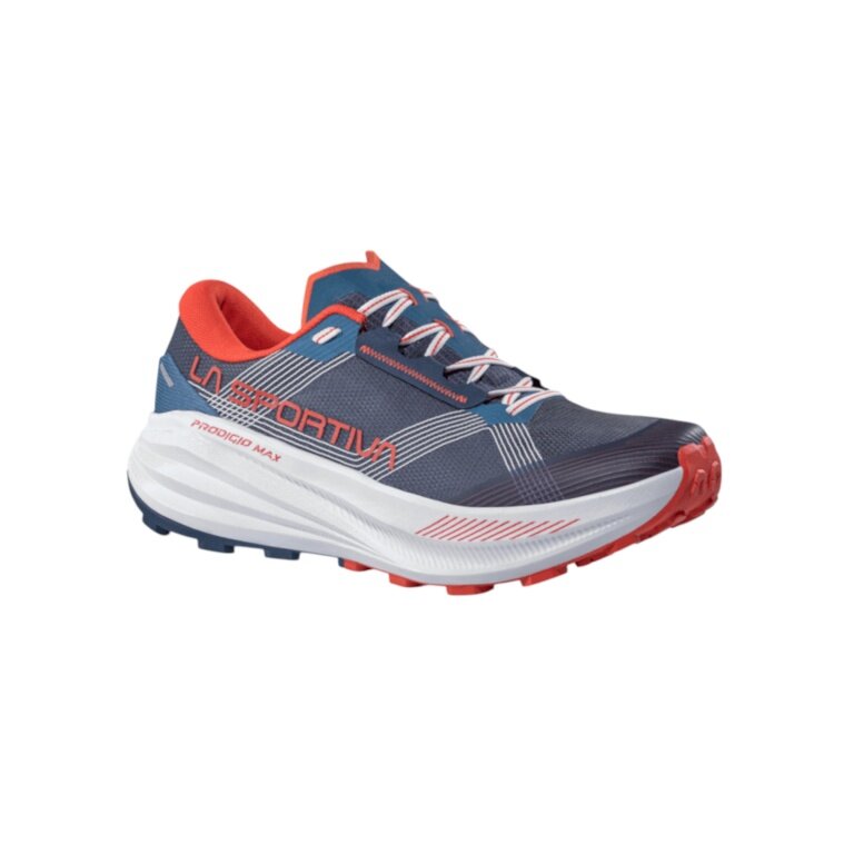 La Sportiva Trail Running Shoes Prodigio Max (for long distances) midnight blue/red/white men's