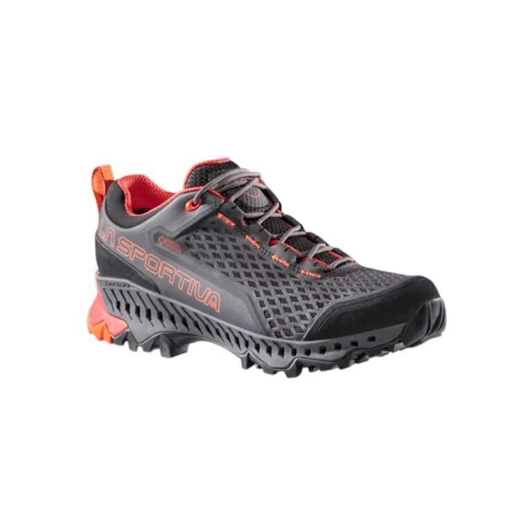 La Sportiva Hiking Shoes Spire GTX (waterproof) carbon grey/tomato ladies