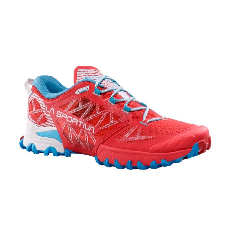 La Sportiva Trail Running Shoes Bushido III red/white/blue ladies
